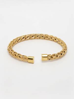  men's gold-plated stainless steel cuff bracelet 3