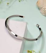 men's silver-plated stainless steel cuff bracelet