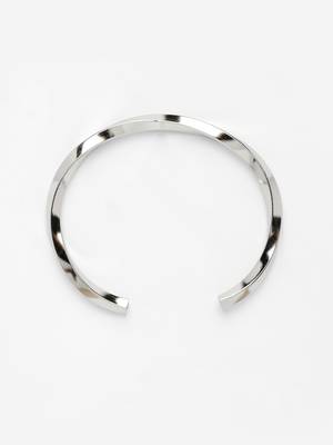 men's silver-plated stainless steel cuff bracelet 2