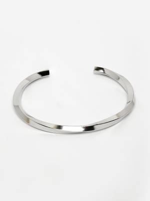 men's silver-plated stainless steel cuff bracelet 3