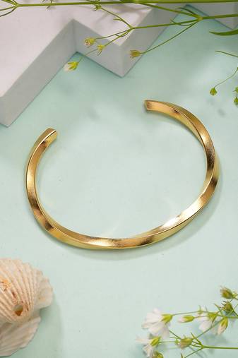  men's gold-plated stainless steel cuff bracelet