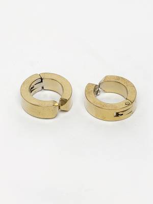  men's gold-plated contemporary hoop earrings 2
