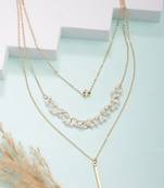  women's gold-plated beaded layered chain