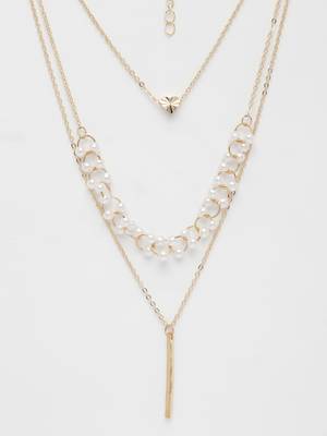  women's gold-plated beaded layered chain 4