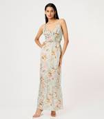 Mint green printed dress