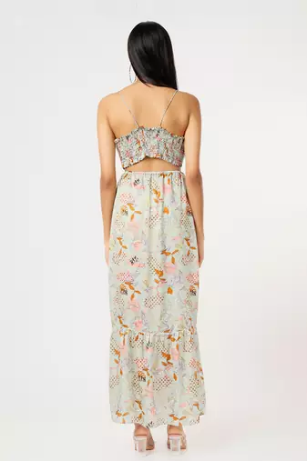 Mint green printed dress