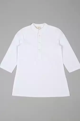 Saka designs white poly cotton  kurta pyjama for boys 2 pcs set