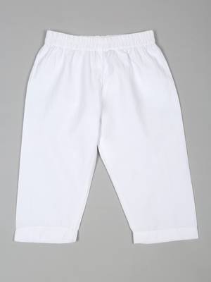 Saka designs white poly cotton  kurta pyjama for boys 2 pcs set 4