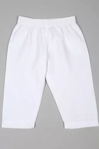 Saka designs white poly cotton  kurta pyjama for boys 2 pcs set