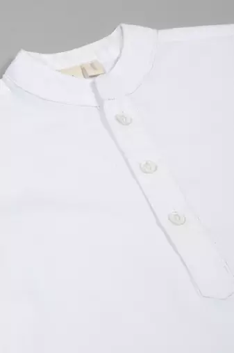 Saka designs white poly cotton  kurta pyjama for boys 2 pcs set