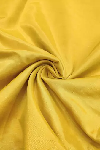 Yellow Roman Cotton silk blend Handwork Unstitched Dress Material