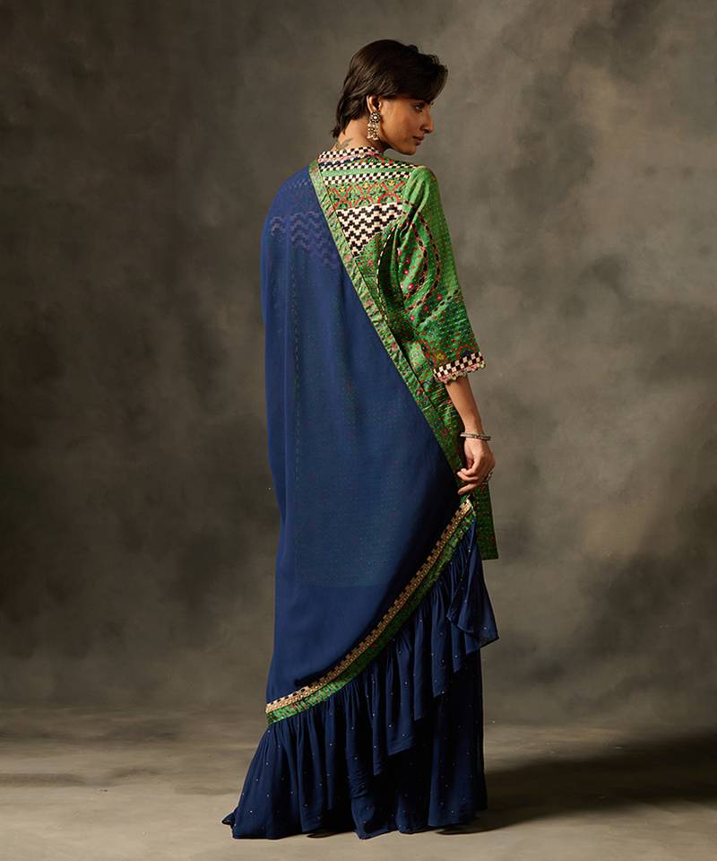 Tisya kurta set with dupatta - green