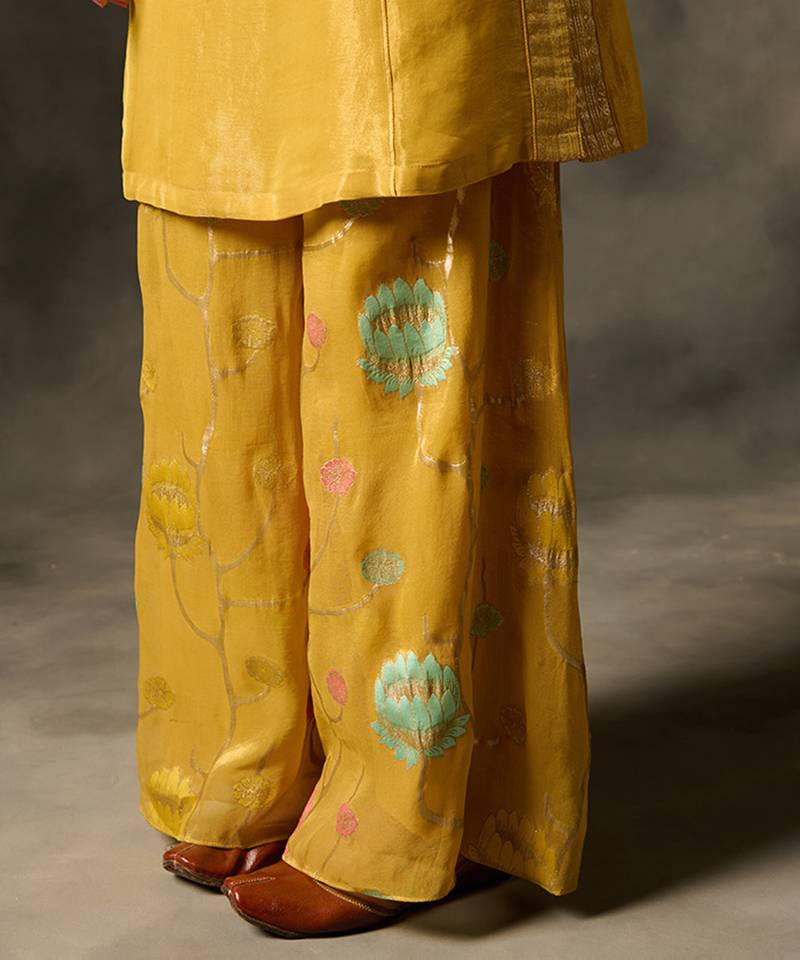Nyima kurta set with dupatta - yellow
