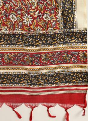 Ivory khadi cotton salwar suit with dupatta 4