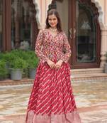 Maroon Premium Designer Sequins Embroiderd Readymade Co-ord  Set In Lahenga 