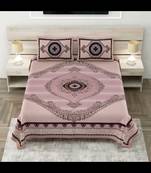 Shubh labh blush elegance luxurious pure cotton king size bedsheet