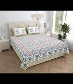Deer forest colourful pure cotton king size bedsheet
