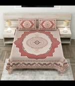 Gerua lotus sutra abundance pure cotton king size bedsheet