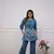 Blue Floral Embroidered Co-ord Set