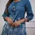 Blue Floral Embroidered Co-ord Set