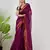 Aakar purple linen saree with unstitched blouse piece
