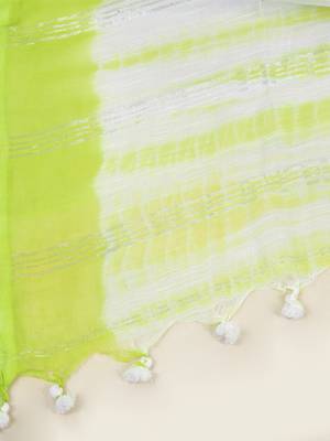Aakar green mul cotton saree with unstitched blouse piece 5