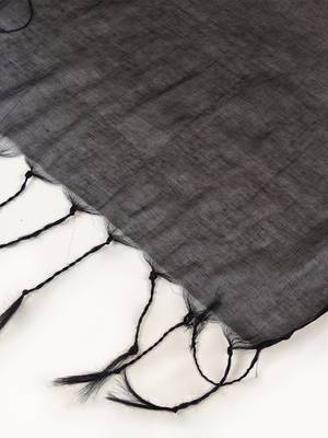Aakar black handloom tissue saree with unstitched blouse piece 5
