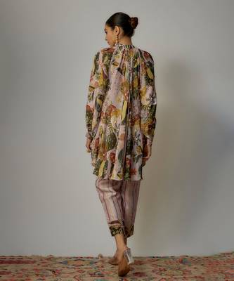 Lilac viscose printed co-ord set 3