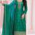 Pine green embroidered vichitra semi-stitched salwar suit