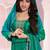 Pine green embroidered vichitra semi-stitched salwar suit
