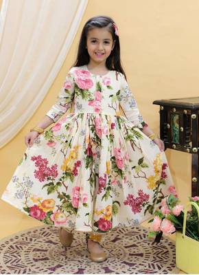 Designer Heavy Fox Georgette Gown With Digital Print work Ready To Wear 1