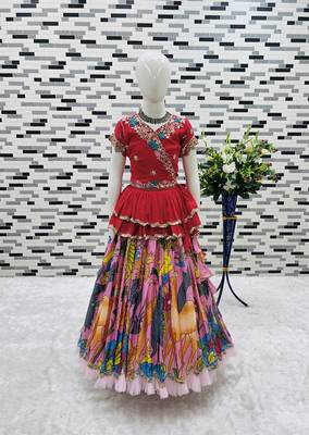 NEW KEDIYA STYLE PINK LAHENGA SET FULLY STTICHED READY TO WEAR 2