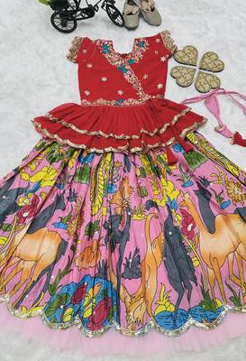 NEW KEDIYA STYLE PINK LAHENGA SET FULLY STTICHED READY TO WEAR 3