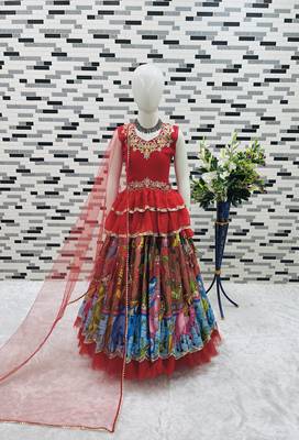 DESIGNER KEDIYA STYLE LAHENGA SET FULLY STTICHED READY TO WEAR 1