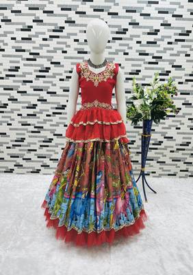 DESIGNER KEDIYA STYLE LAHENGA SET FULLY STTICHED READY TO WEAR 2