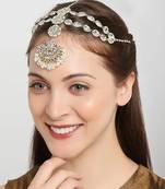 Exquisite pearl and gold bridal headpiece