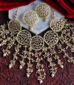 exquisite  gold-plated kundan bridal jewelry set