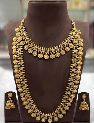 Exquisite gold-plated ethnic coin statement Necklace :: set 1