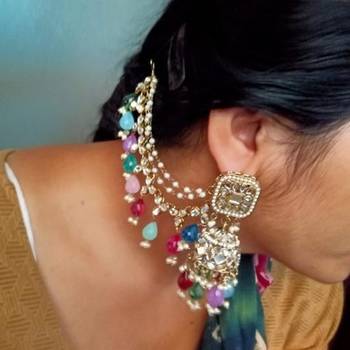 Enchanting ethnic charm: handcrafted bohobahubali earring set 2