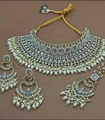 Exquisite pearl and jewel-encrusted bridal jewelry set