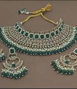 Exquisite pearl and jewel-encrusted bridal jewelry set