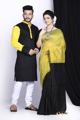 Tum bin- kurta & saree couple set 1