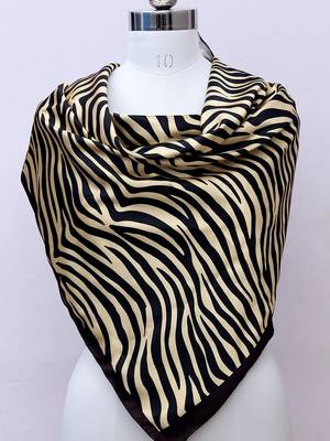 women's stylish square satin trendy digital printed fashion head neck scarf stole wrap hijab dupatta 1