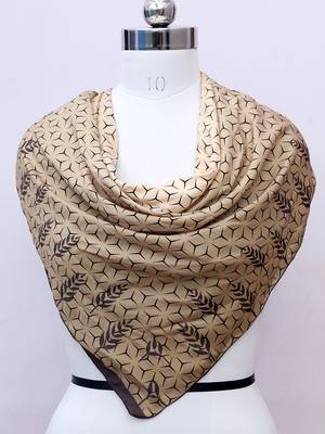 women's stylish square satin trendy digital printed fashion head neck scarf stole wrap hijab dupatta 1