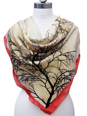women's stylish square satin trendy digital printed fashion head neck scarf stole wrap hijab dupatta 1