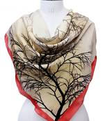 women's stylish square satin trendy digital printed fashion head neck scarf stole wrap hijab dupatta