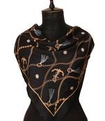 women's stylish square satin trendy digital printed fashion head neck scarf stole wrap hijab dupatta