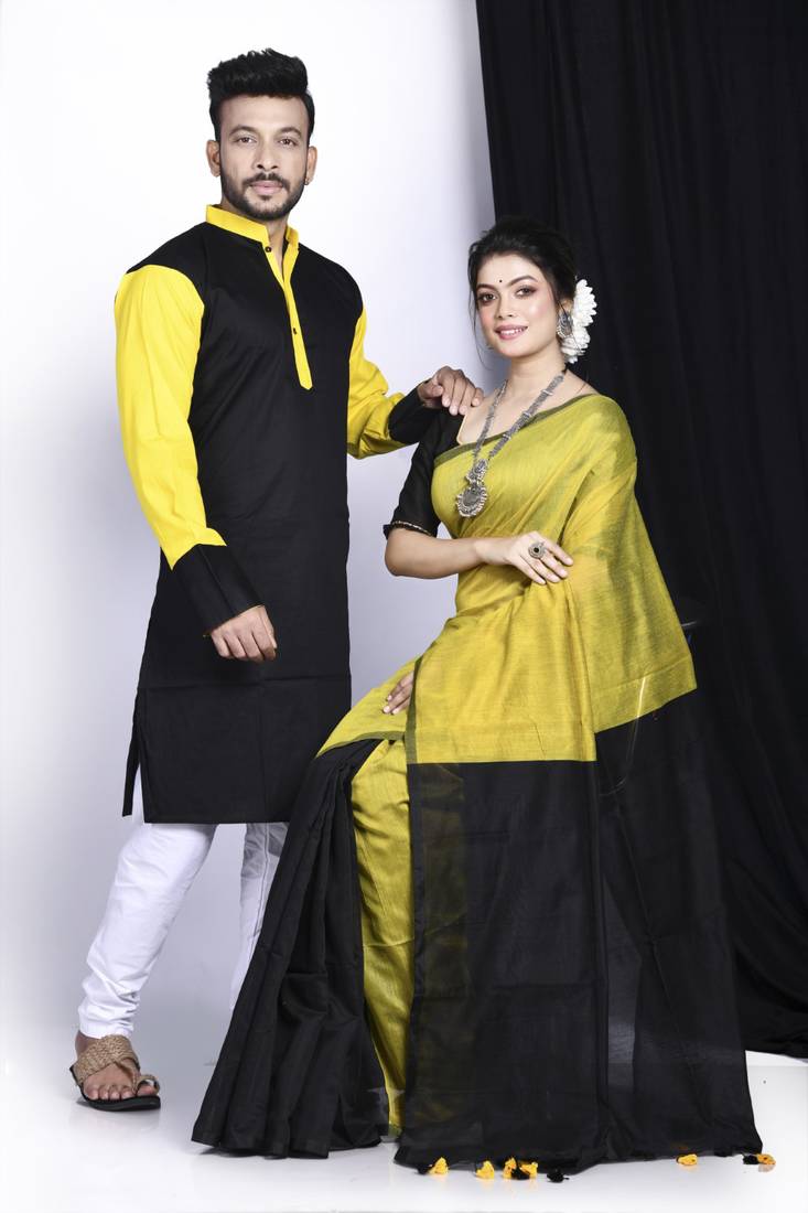Tum bin- kurta & saree couple set