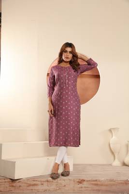 Pink viscosee muslin printed with pocket formal classy kurti 4