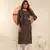 Black viscosee muslin printed with pocket formal classy kurti